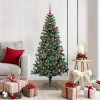 VidaXL Pom de Crăciun artificial pre-iluminat cu 150 LED Verde 150 cm 3396749