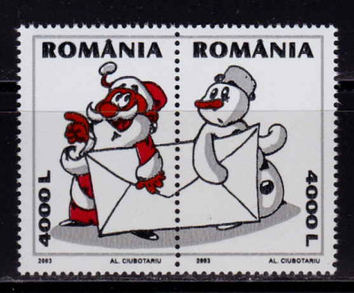 RO 2003 , LP 1622 ,&amp;quot;Craciun 2003 - diptic &amp;quot; , serie ,MNH foto