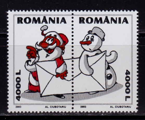 RO 2003 , LP 1622 ,&quot;Craciun 2003 - diptic &quot; , serie ,MNH