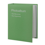 Album foto conception tip carte, format 10x15, 100 fotografii, buzunare slip-in, coperti piele ecologica culoare verde MultiMark GlobalProd, ProCart