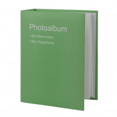 Album foto conception tip carte, format 10x15, 100 fotografii, buzunare slip-in, coperti piele ecologica culoare verde MultiMark GlobalProd
