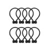 Set 8 inele magnetice de prindere pentru draperii si perdea,design de tip cub - Negru