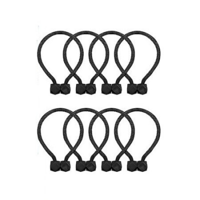 Set 8 inele magnetice de prindere pentru draperii si perdea,design de tip cub - Negru foto