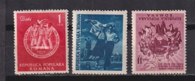 FESTIVALUL MONDIAL AL TINERETULUI BERLIN 1951 LP. 284 MNH foto