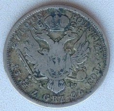 Moneda Polonia (Ocupație Rusia) - 2 Zlote Polskie 1824 - Argint - Rara