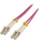 Patch cord fibră optică OM4 LC/UPC 2m roz