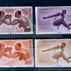 Guinea spaniola 1958 sport box,baschet,atletism serie 8v. Nestampilata