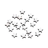 Set 20 mini stelute din lemn pentru lipit, 10 mm, Alb