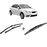 Cumpara ieftin Set 3 stergatoare SEAT IBIZA IV SC (6J1, 6P5) 2008 - 2016, pentru parbriz si luneta, Bosch Twin