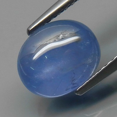 ~ &amp;gt; &amp;gt; SAFIR NATURAL ALBASTRU - NETRATAT-3,41 ct. Certificat de Autenticitate ! foto