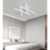 Lustra LED 96W, 4 brate cu cristale, telecomanda si aplicatie telefon, lumina/rece/calda/neutra, intensitate reglabila