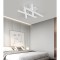Lustra LED 96W, 4 brate cu cristale, telecomanda si aplicatie telefon, lumina/rece/calda/neutra, intensitate reglabila