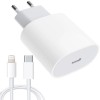 Set Incarcator Fast Charger 20W si cablu de date Fast Charge Type-C-Lightning, Compatibil cu Apple iPhone 14 /, Oem
