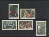 Iugoslavia 1967-Arta,Pictura,Repr. de Arta,serie 5 valori dant.,MNH,Mi.1257-1261, Nestampilat