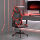 vidaXL Scaun de gaming de masaj, negru și roșu, piele ecologică 345424