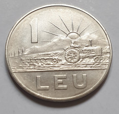 Moneda 1 leu 1966 aUnc foto