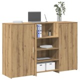 VidaXL Birou de recepție Stejar Artisan 155x50x103,5 cm Lemn prelucrat