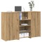 vidaXL Birou de recepție Stejar Artisan 155x50x103,5 cm Lemn prelucrat 3324204