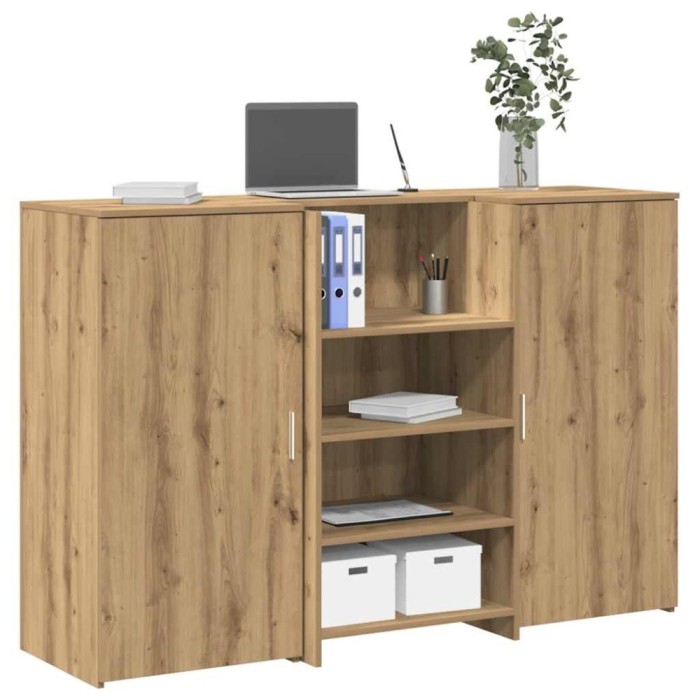 vidaXL Birou de recepție Stejar Artisan 155x50x103,5 cm Lemn prelucrat 3324204