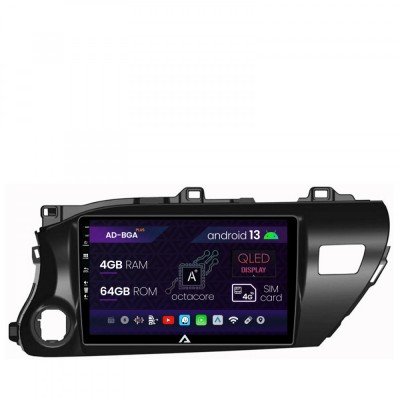 Navigatie Toyota Hilux (2015+), Android 13, A-Octacore 4GB RAM + 64GB ROM, 10.1 Inch - AD-BGA10004+AD-BGRKIT086 foto
