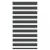Jaluzea tip zebra neagră lățime țesătură 75,9 cm poliester