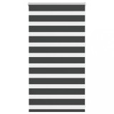 Jaluzea tip zebra neagră lățime țesătură 75,9 cm poliester