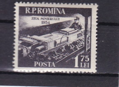 ROMANIA 1954 LP 365 ZIUA MINERULUI MNH foto
