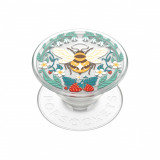 Suport Selfie Pentru Telefon Popsockets PopGrip Original PlantCore Translucent Bee Boho