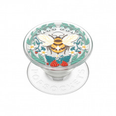 Suport Selfie Pentru Telefon Popsockets PopGrip Original PlantCore Translucent Bee Boho