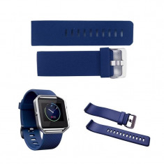 Bra?ara TPU Silicon pentru Fitbit Blaze Culoare Albastru, Marime L (Large) foto