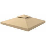 Outsunny Acoperiș de Rezervă pentru pavilion de Grădină P&acirc;nză de Rezervă pentru pavilion tonel Tendă 3 x 3 m Bej | Aosom Romania
