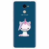 Husa silicon pentru Huawei Enjoy 7 Plus, Horn To Be Wild Cute Unicorn