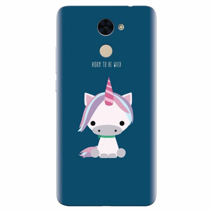 Husa silicon pentru Huawei Y7 Prime 2017, Horn To Be Wild Cute Unicorn