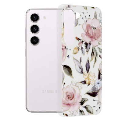 Husa pentru Samsung Galaxy S23 - Techsuit Marble Series - Chloe White foto