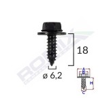 Surub Fixare Elemente Exterior Pentru Toyota 6.2X18mm Set 10 Buc 148093 C60622-RMX