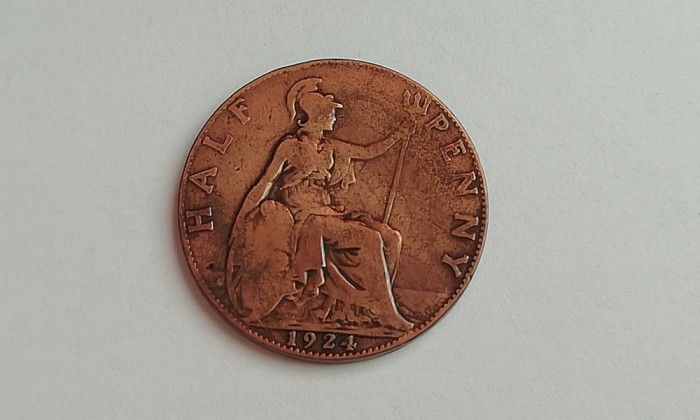 C50 - Moneda foarte veche - Anglia - Half penny - 1924