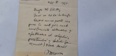 Autograf Bianu. Scrisoare catre I. Filitti din anul 1919 foto