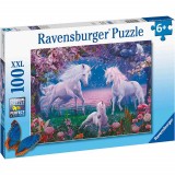Puzzle Unicorni Albi, 100 Piese, Ravensburger