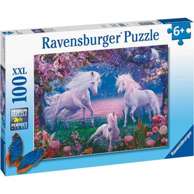 Puzzle Unicorni Albi, 100 Piese foto