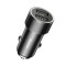Incarcator Auto Type-C Baseus Small Screw 3.4A Dual USB Black (cablu inclus USB-C)