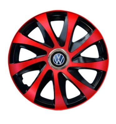 Set 4 capace roti Drift extra red R14 pentru gama VW foto