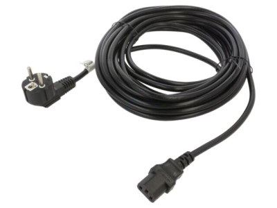 Cablu CEE 7/7 ştecăr unghi LANBERG IEC C13 mamă PVC negru foto