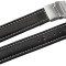 Curea Ceas Piele Naturala Neagra Cusatura Alba Deployant 16mm - 24mm 816210200022