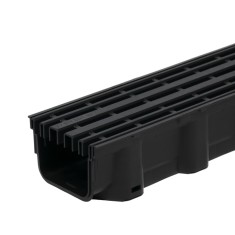 Canal drenaj MAX DRAIN 1000x114x78 mm, gratar PP, A15, debit 100 mm