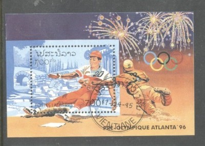Laos 1995 Olympic Games perf. sheet Mi.B153 used TA.063 foto