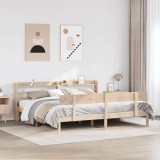 Cumpara ieftin Cadru de pat fără saltea, 200x200 cm, lemn masiv pin