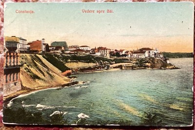 CONSTANTA.VEDERE spre BAI/INCEPUT DE SEC.XX/EDITURA Ad.MAIER &amp;amp; D.STERN,POLICROMA foto