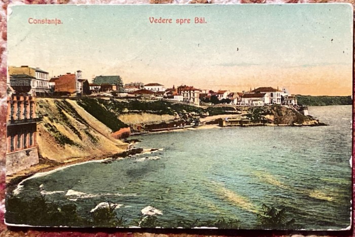 CONSTANTA.VEDERE spre BAI/INCEPUT DE SEC.XX/EDITURA Ad.MAIER &amp; D.STERN,POLICROMA