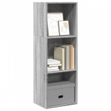 VidaXL Bibliotecă, gri sonoma, 40x30x114 cm, lemn prelucrat 857872