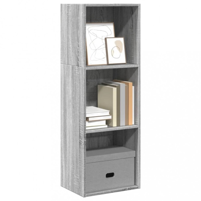 vidaXL Bibliotecă, gri sonoma, 40x30x114 cm, lemn prelucrat 857872
